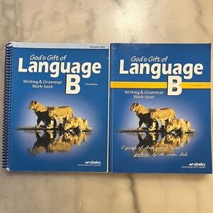 Abeka 5th Grade Language B Writing Grammar Work-text and Answer Key Book Bundle